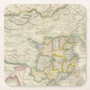China and Japan Square Paper Coaster