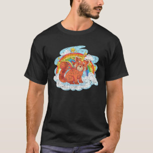 China Animal Rainbow Red Pandacorn Fantasy Red Pan T-Shirt