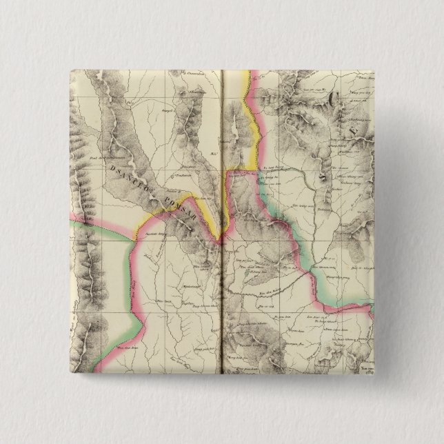 China, Asia 85 2 Inch Square Button (Front)