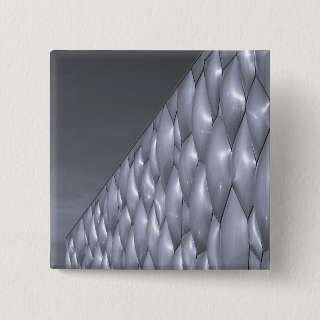 China, Beijing. National Aquatics Centre 2 Inch Square Button (Front)