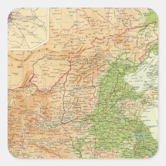 China Beijing Region Square Sticker (Front)