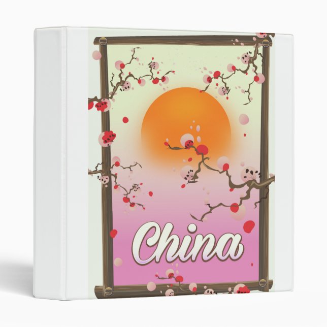 China Blossom Sunset Binder (Front/Spine)