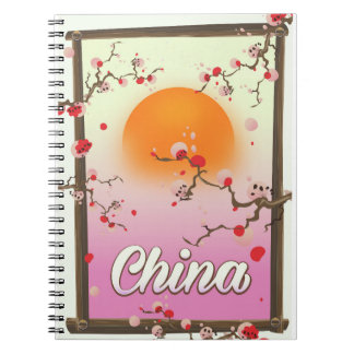China Blossom Sunset Notebook