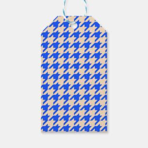 China Blue Houndstooth Gift Tags