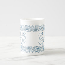 China Bone mug Hello Spring