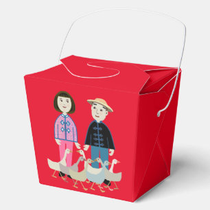 China boy and girl favor box