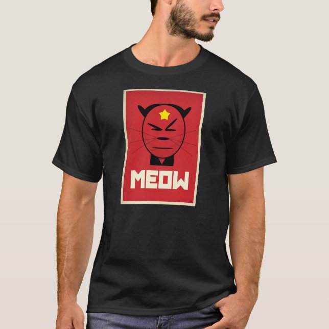 China Chairman Mao as communist cat T-Shirt (Front)