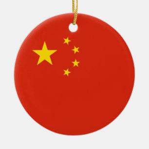 China – Chinese Flag Ceramic Ornament