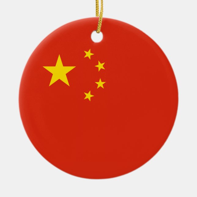 China – Chinese Flag Ceramic Ornament (Front)