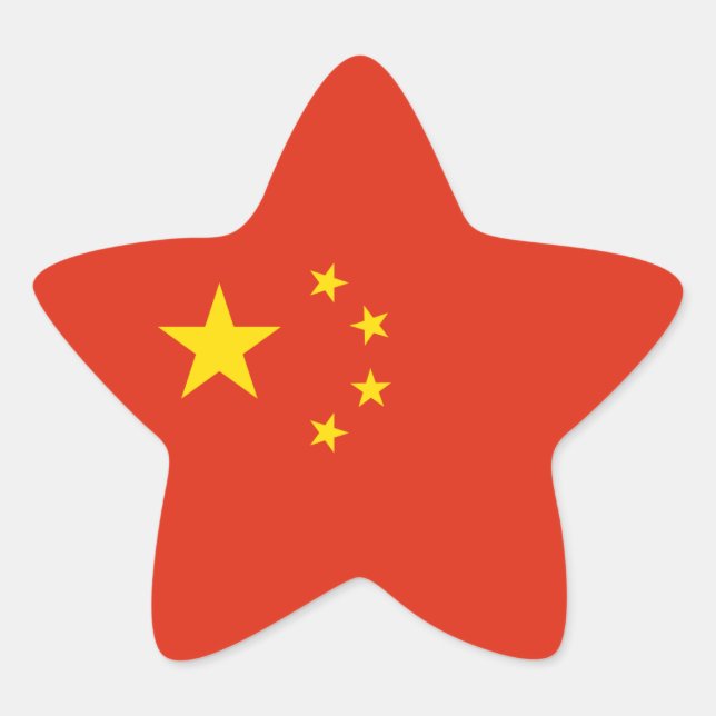 China – Chinese Flag Star Sticker (Front)