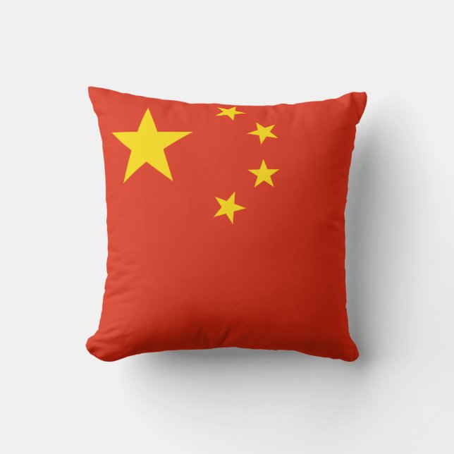 China (Chinese) Flag Throw Pillow (Front)