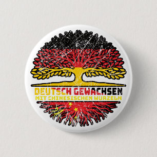 China Chinesisch Deutsch Deutschland Baum Wurzel 2 Inch Round Button