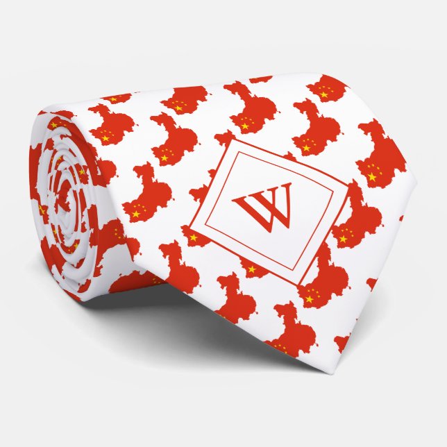 CHINA Christian Scripture Monogram Tie (Rolled)