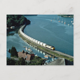 China Clay Train Fowey Estuary at Golant Postcard
