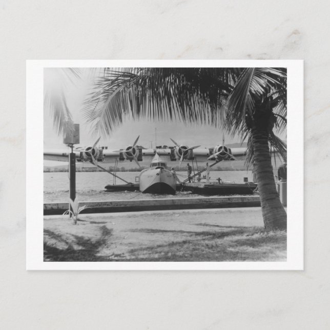 China Clipper Mooring on Hawaiian Island Postcard (Front)