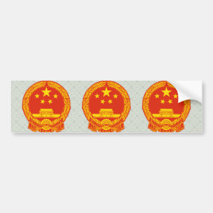 China Coat of Arms detail Bumper Sticker