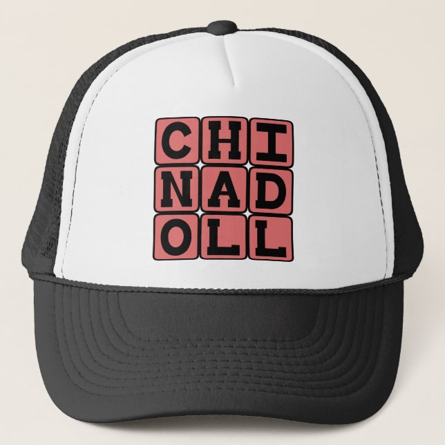 China Doll, Glazed Porcelain Trucker Hat (Front)