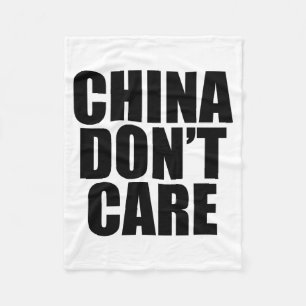 China Dont Care  Fleece Blanket