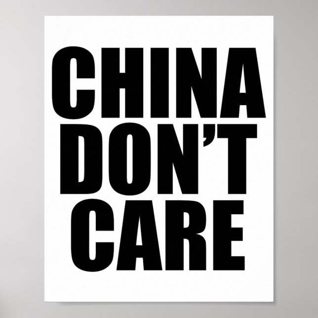China Dont Care  Poster (Front)