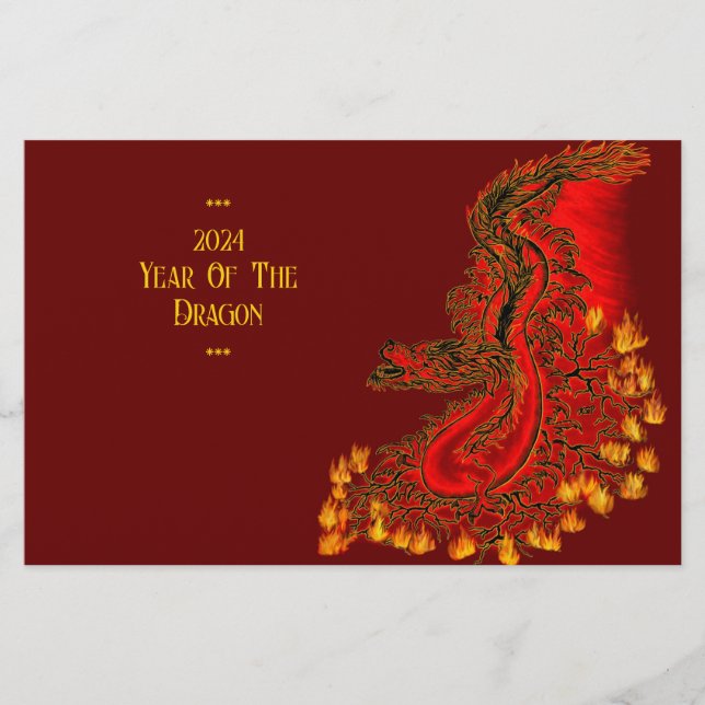 China Dragon , 2024 Year Of The Dragon Flyer (Front)