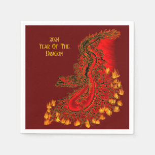 China Dragon , 2024 Year Of The Dragon Napkin