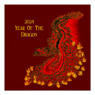 China Dragon , 2024 Year Of The Dragon Poster