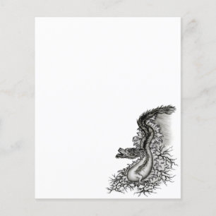 China Dragon, Black and white Design in Tattoostyl