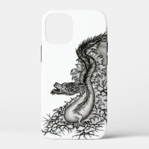 China Dragon, Black and white Design in Tattoostyl iPhone 12 Mini Case