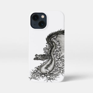 China Dragon, Black and white Design in Tattoostyl iPhone 13 Mini Case