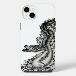 China Dragon, Black and white Design in Tattoostyl iPhone 14 Plus Case