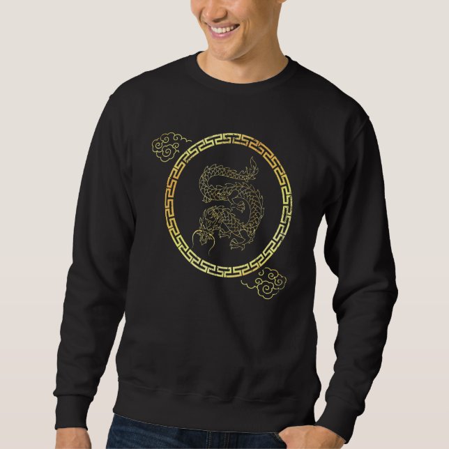 China Dragon Fantasy Animal Mythical Creature Flyi Sweatshirt (Front)