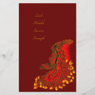 China Dragon in red and gold design Flyer