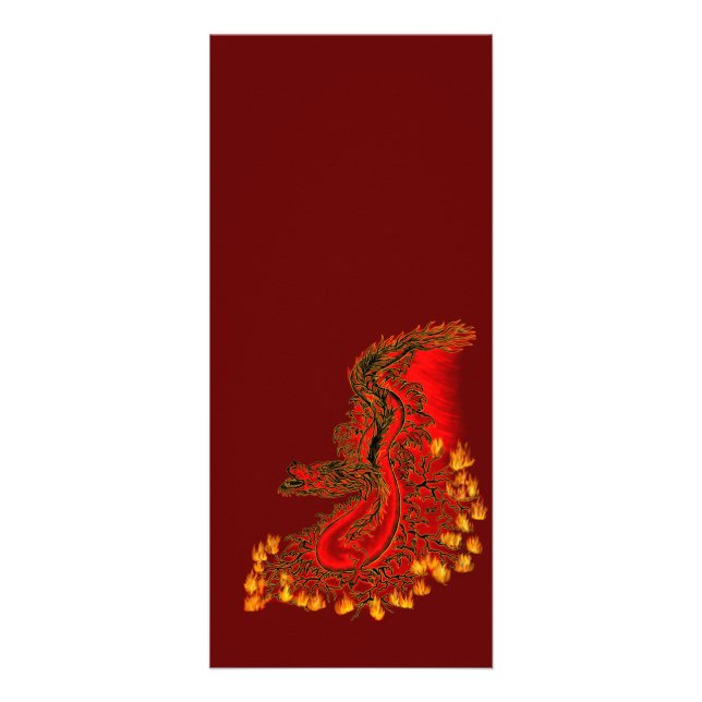 China Dragon in red and gold design Rack Card (Front)