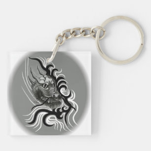 China Dragon in Tattoo style Keychain