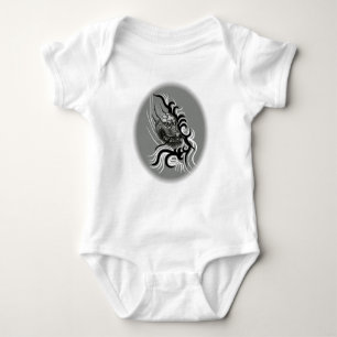 China Dragon in Tattoostyle Baby Bodysuit
