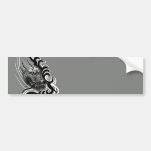 China Dragon in Tattoostyle Bumper Sticker