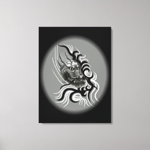 China Dragon in Tattoostyle Canvas Print