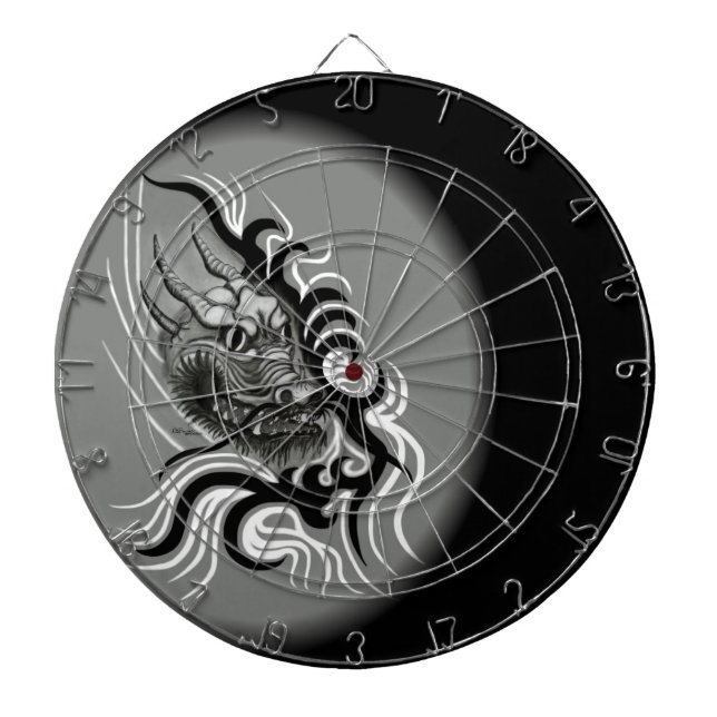 China Dragon in Tattoostyle Dartboard (Front)