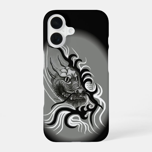 China Dragon in Tattoostyle iPhone 16 Case (Back)