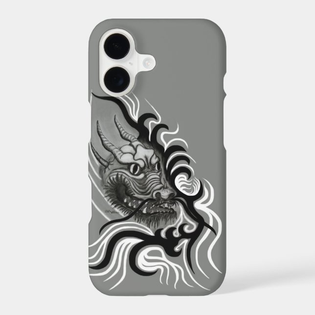 China Dragon in Tattoostyle iPhone Case (Back)