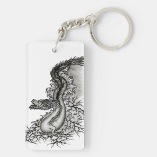 China Dragon in Tattoostyle Keychain