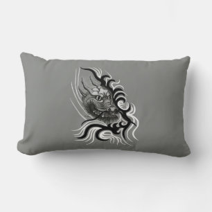 China Dragon in Tattoostyle Lumbar Pillow