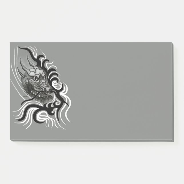 China Dragon in Tattoostyle Post-it Notes (Front)