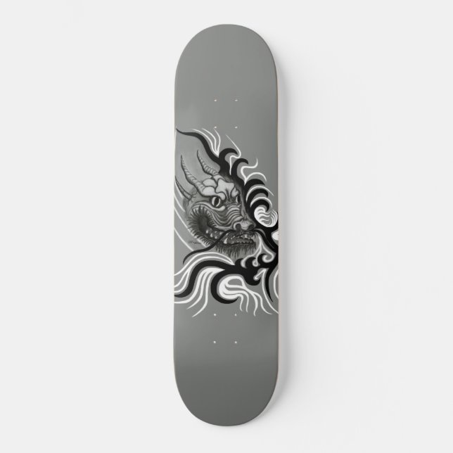 China Dragon in Tattoostyle Skateboard (Front)