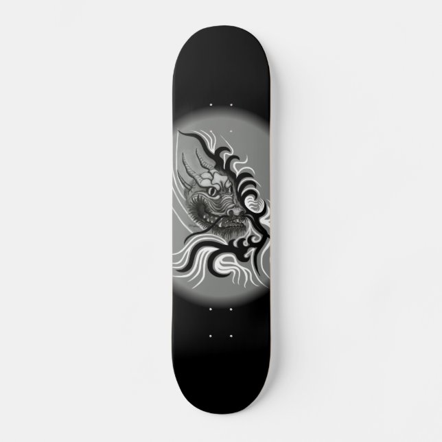 China Dragon in Tattoostyle Skateboard (Front)