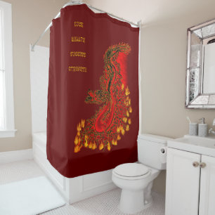 China Dragon red and gold design