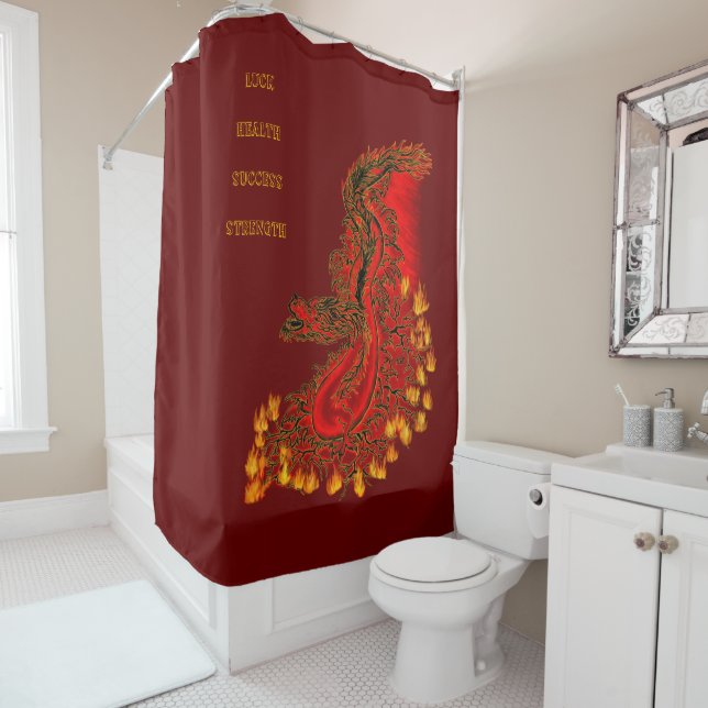 China Dragon red and gold design (In Situ)