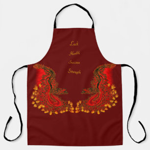 China Dragon red and gold design Apron