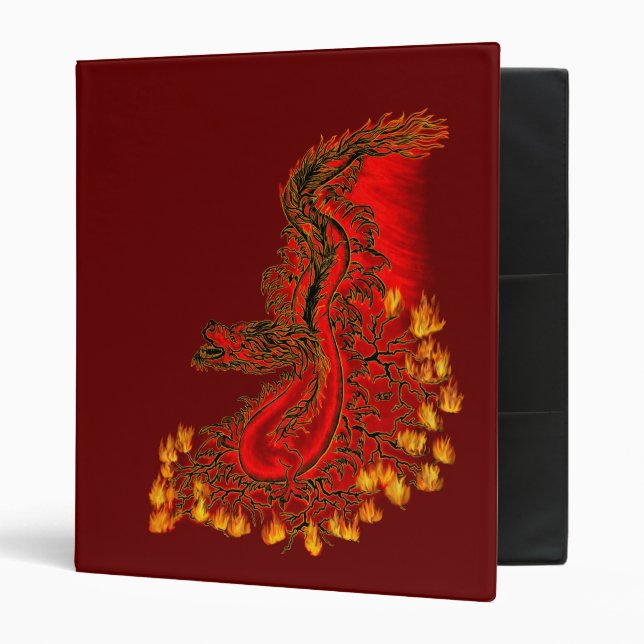 China Dragon red and gold design Binder (Front/Inside)