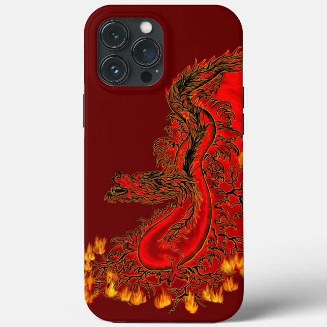 China Dragon red and gold design Case-Mate iPhone Case (Back)